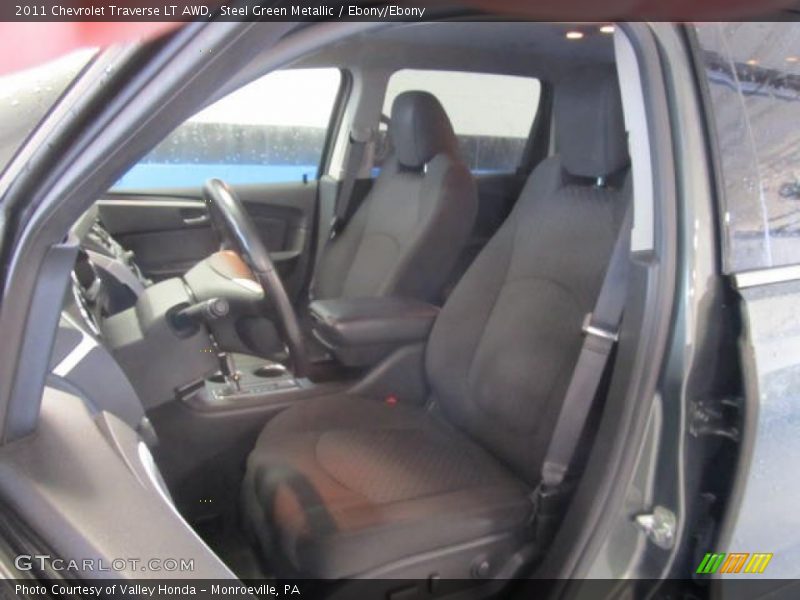 Steel Green Metallic / Ebony/Ebony 2011 Chevrolet Traverse LT AWD