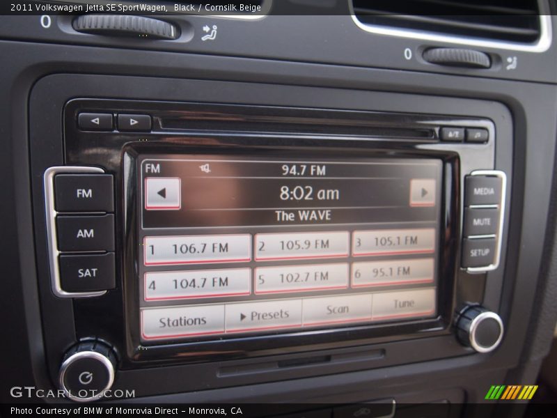 Black / Cornsilk Beige 2011 Volkswagen Jetta SE SportWagen