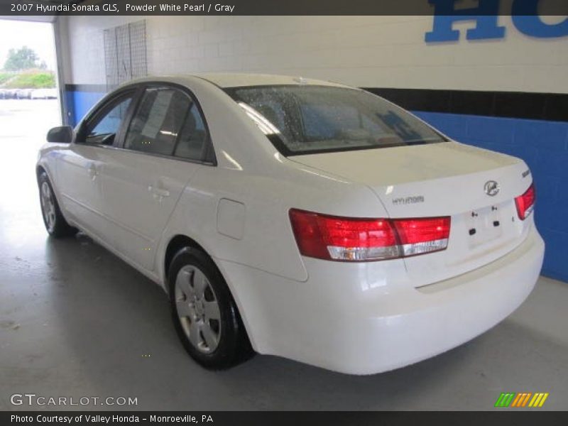 Powder White Pearl / Gray 2007 Hyundai Sonata GLS