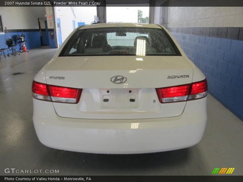 Powder White Pearl / Gray 2007 Hyundai Sonata GLS