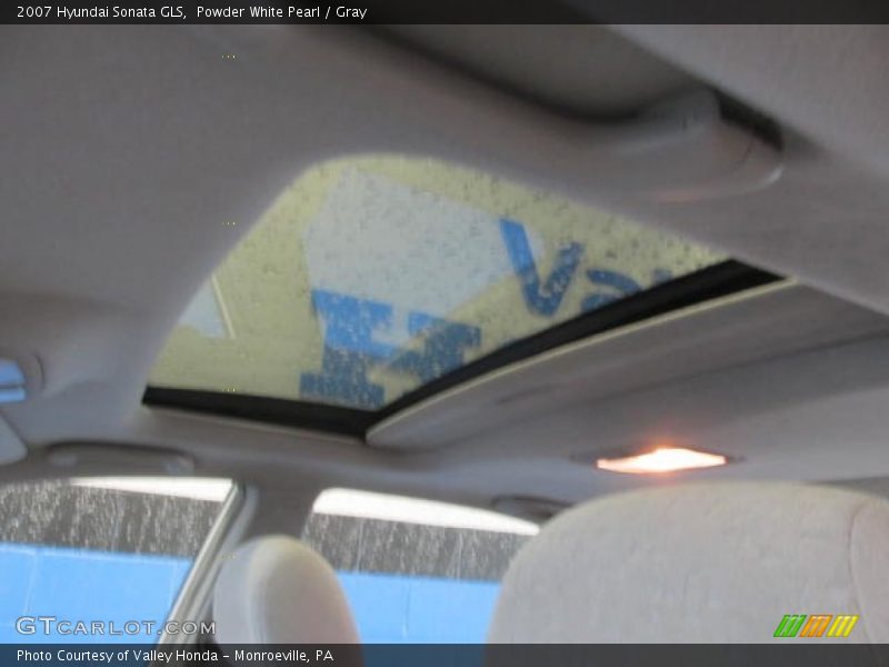 Powder White Pearl / Gray 2007 Hyundai Sonata GLS
