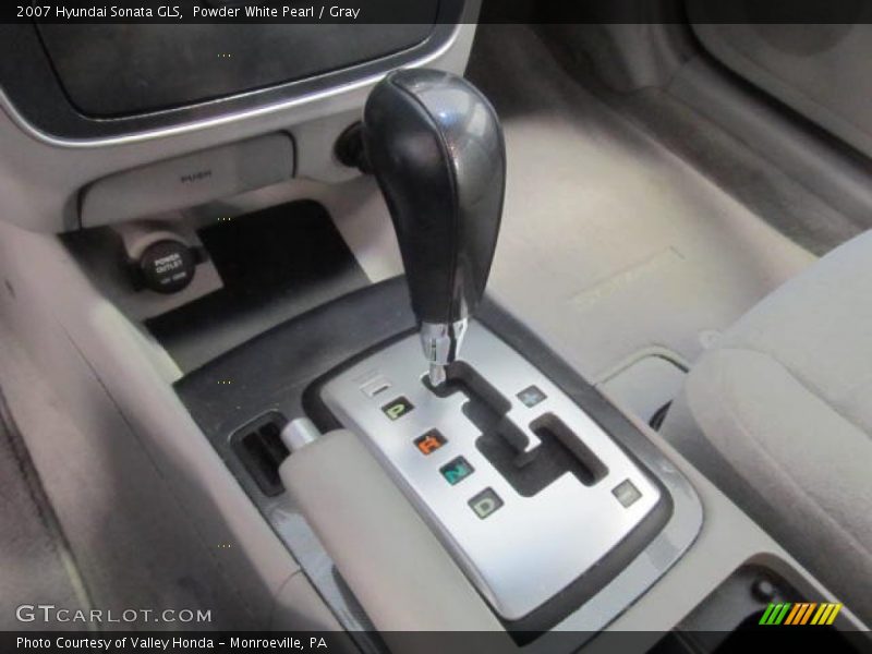 Powder White Pearl / Gray 2007 Hyundai Sonata GLS