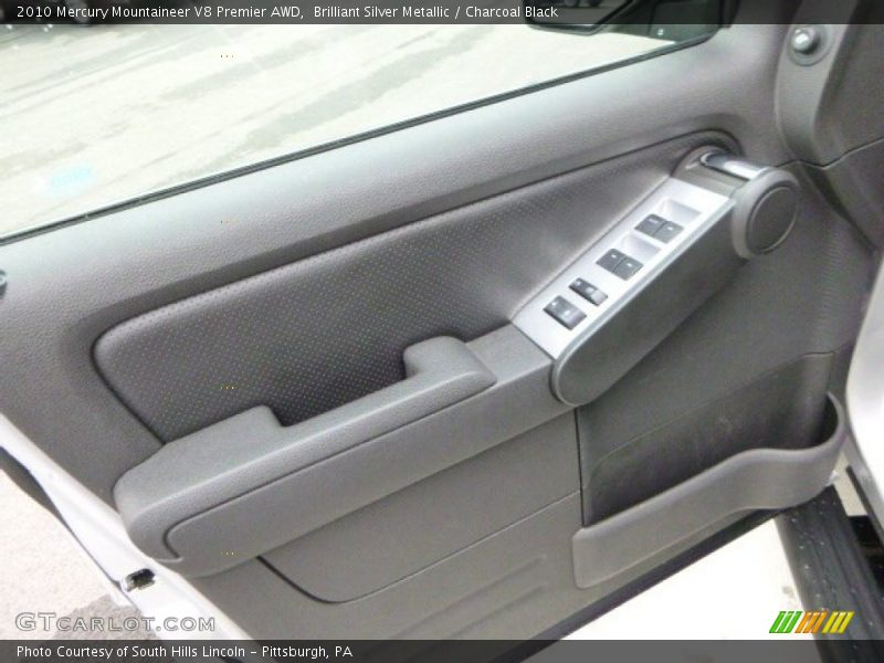Brilliant Silver Metallic / Charcoal Black 2010 Mercury Mountaineer V8 Premier AWD