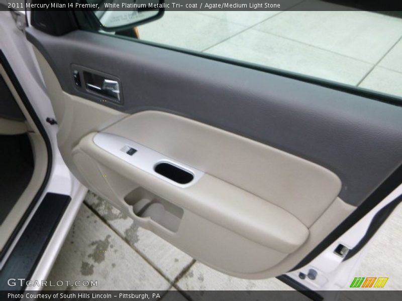 White Platinum Metallic Tri- coat / Agate/Medium Light Stone 2011 Mercury Milan I4 Premier