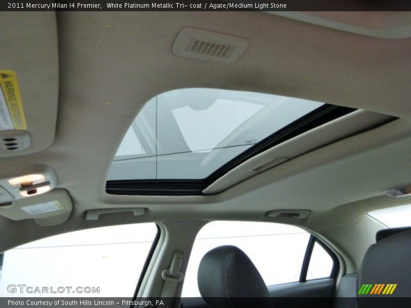 White Platinum Metallic Tri- coat / Agate/Medium Light Stone 2011 Mercury Milan I4 Premier