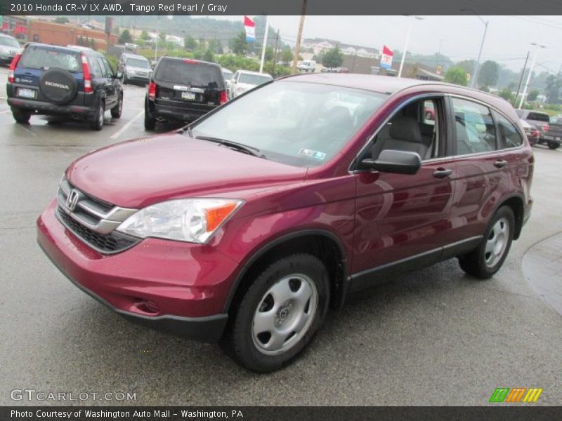 Tango Red Pearl / Gray 2010 Honda CR-V LX AWD