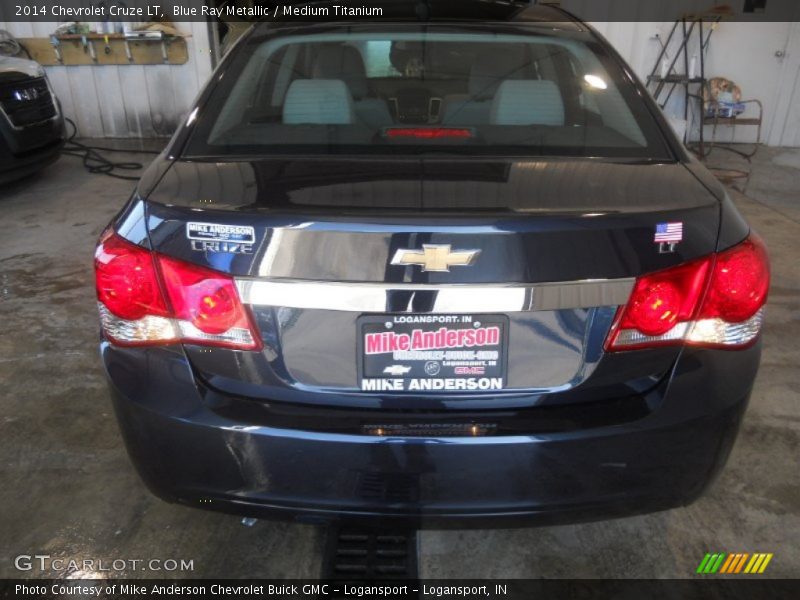 Blue Ray Metallic / Medium Titanium 2014 Chevrolet Cruze LT