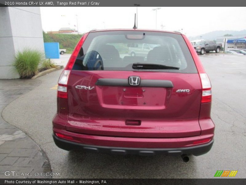 Tango Red Pearl / Gray 2010 Honda CR-V LX AWD