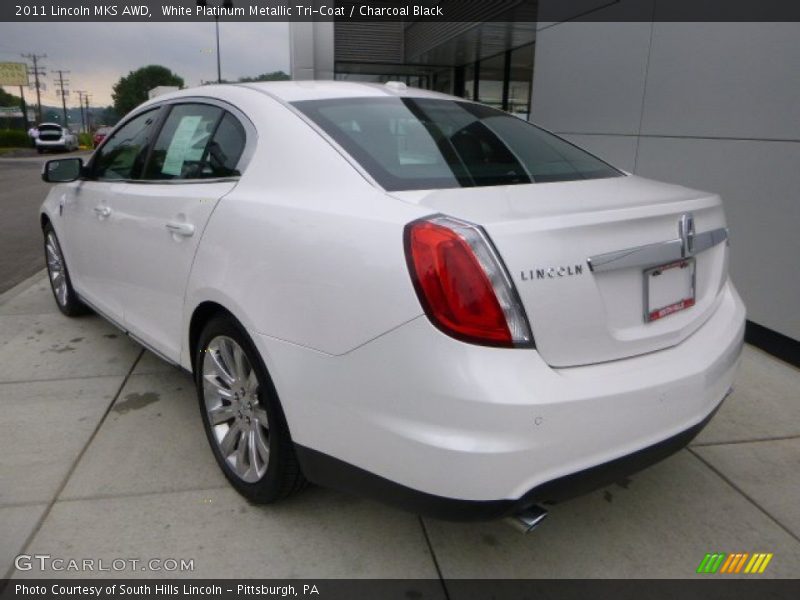 White Platinum Metallic Tri-Coat / Charcoal Black 2011 Lincoln MKS AWD