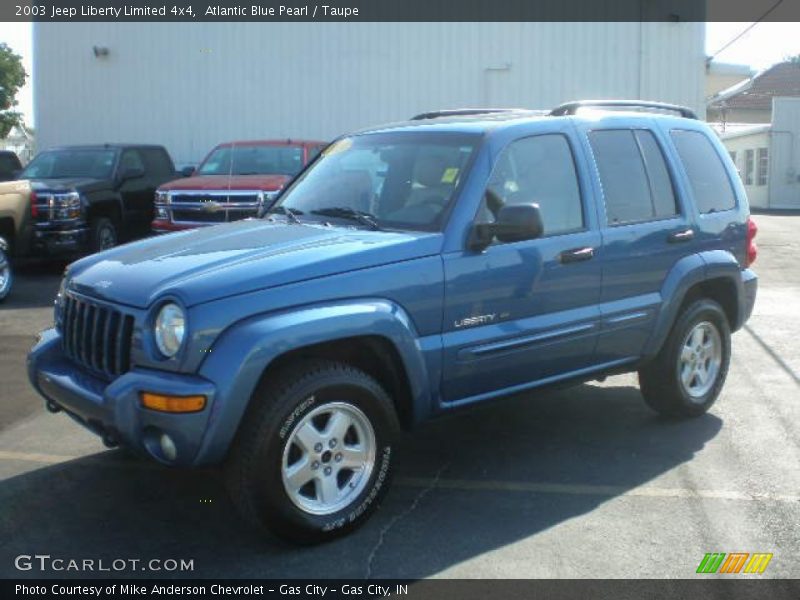 Atlantic Blue Pearl / Taupe 2003 Jeep Liberty Limited 4x4