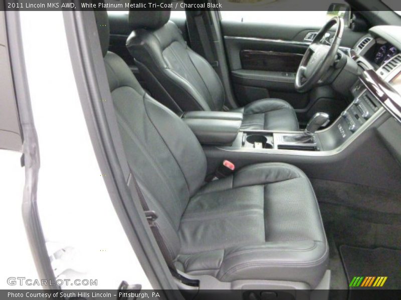 White Platinum Metallic Tri-Coat / Charcoal Black 2011 Lincoln MKS AWD