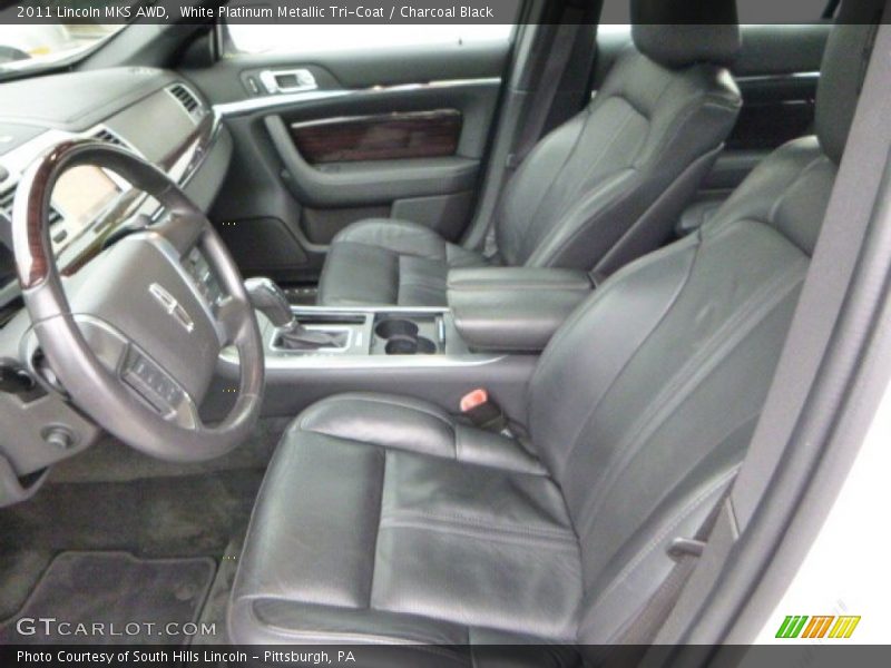 White Platinum Metallic Tri-Coat / Charcoal Black 2011 Lincoln MKS AWD