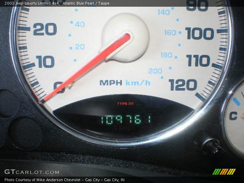 Atlantic Blue Pearl / Taupe 2003 Jeep Liberty Limited 4x4