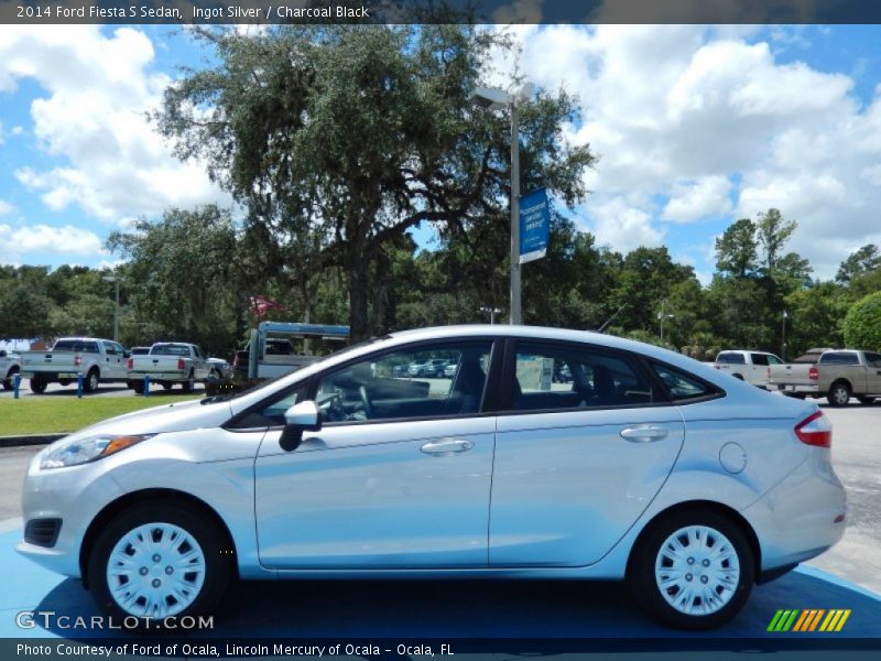 Ingot Silver / Charcoal Black 2014 Ford Fiesta S Sedan