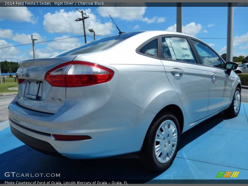 Ingot Silver / Charcoal Black 2014 Ford Fiesta S Sedan