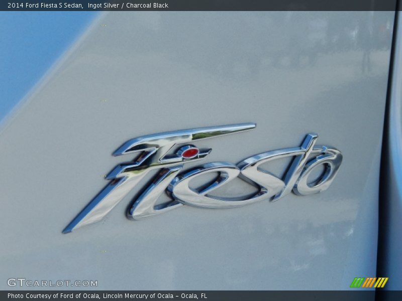 Ingot Silver / Charcoal Black 2014 Ford Fiesta S Sedan