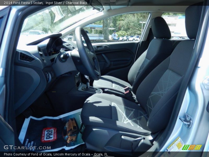 Ingot Silver / Charcoal Black 2014 Ford Fiesta S Sedan