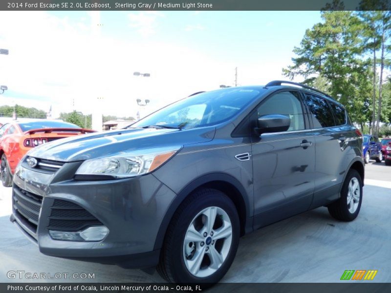 Sterling Gray / Medium Light Stone 2014 Ford Escape SE 2.0L EcoBoost