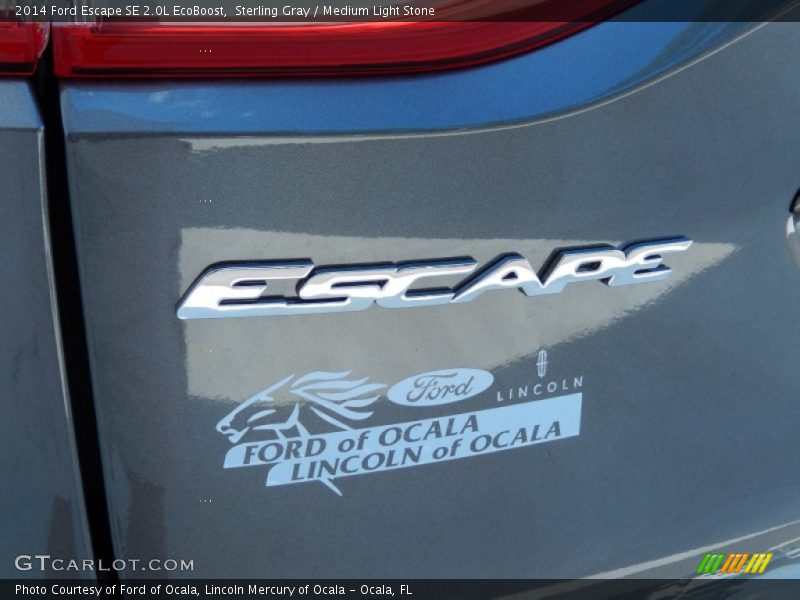 Sterling Gray / Medium Light Stone 2014 Ford Escape SE 2.0L EcoBoost