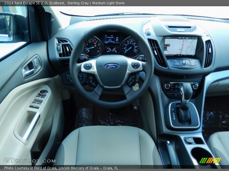 Sterling Gray / Medium Light Stone 2014 Ford Escape SE 2.0L EcoBoost