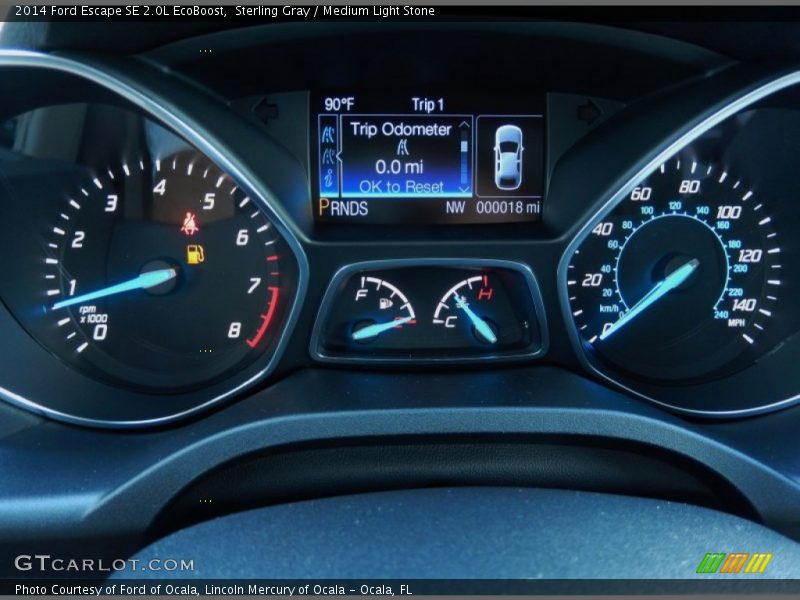 Sterling Gray / Medium Light Stone 2014 Ford Escape SE 2.0L EcoBoost