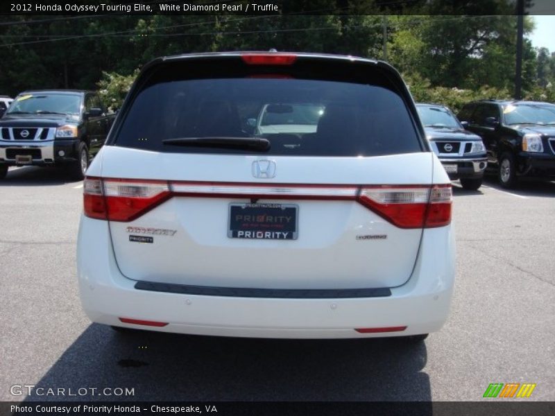 White Diamond Pearl / Truffle 2012 Honda Odyssey Touring Elite