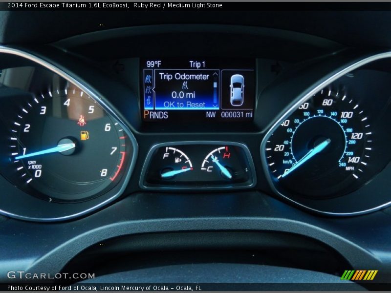 Ruby Red / Medium Light Stone 2014 Ford Escape Titanium 1.6L EcoBoost