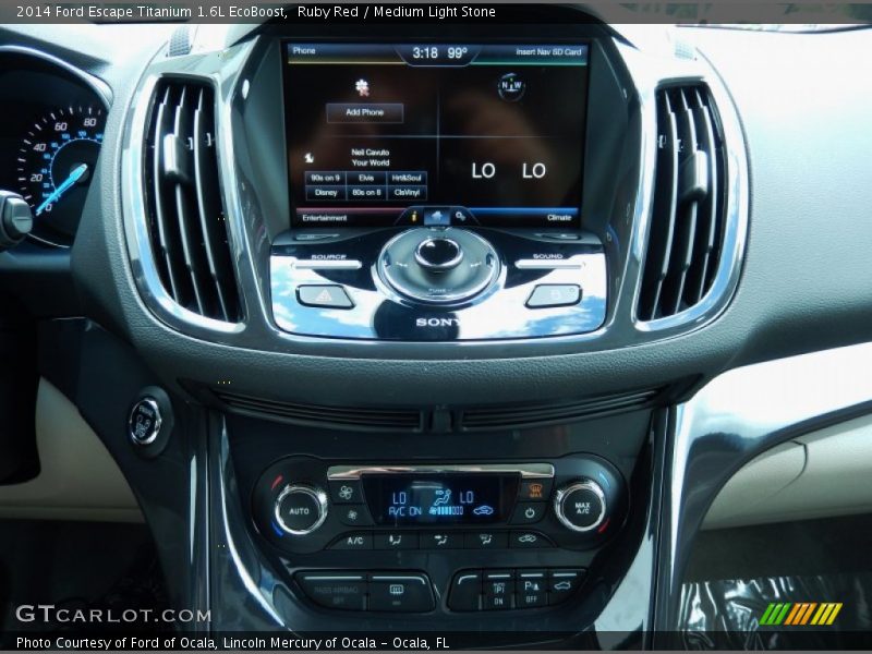 Controls of 2014 Escape Titanium 1.6L EcoBoost