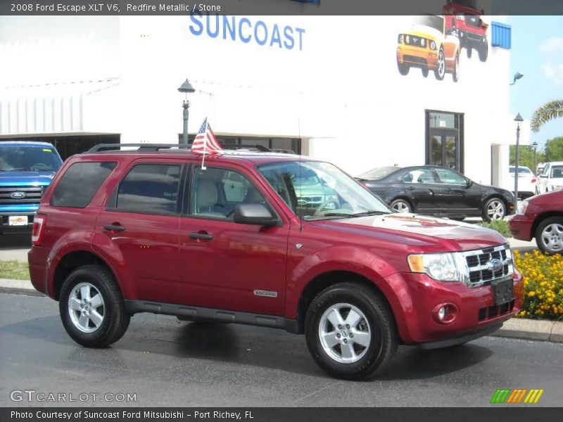 Redfire Metallic / Stone 2008 Ford Escape XLT V6