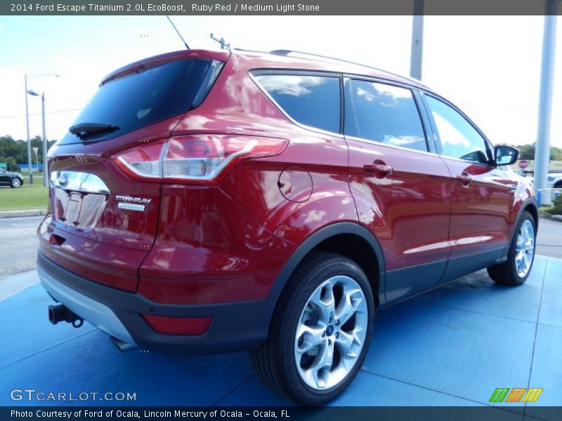 Ruby Red / Medium Light Stone 2014 Ford Escape Titanium 2.0L EcoBoost