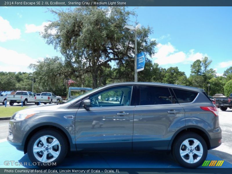 Sterling Gray / Medium Light Stone 2014 Ford Escape SE 2.0L EcoBoost