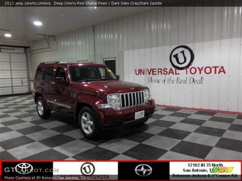 Deep Cherry Red Crystal Pearl / Dark Slate Gray/Dark Saddle 2012 Jeep Liberty Limited