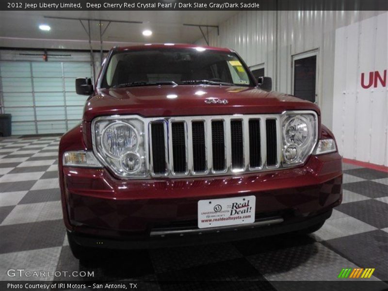 Deep Cherry Red Crystal Pearl / Dark Slate Gray/Dark Saddle 2012 Jeep Liberty Limited