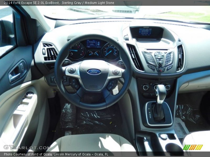 Sterling Gray / Medium Light Stone 2014 Ford Escape SE 2.0L EcoBoost