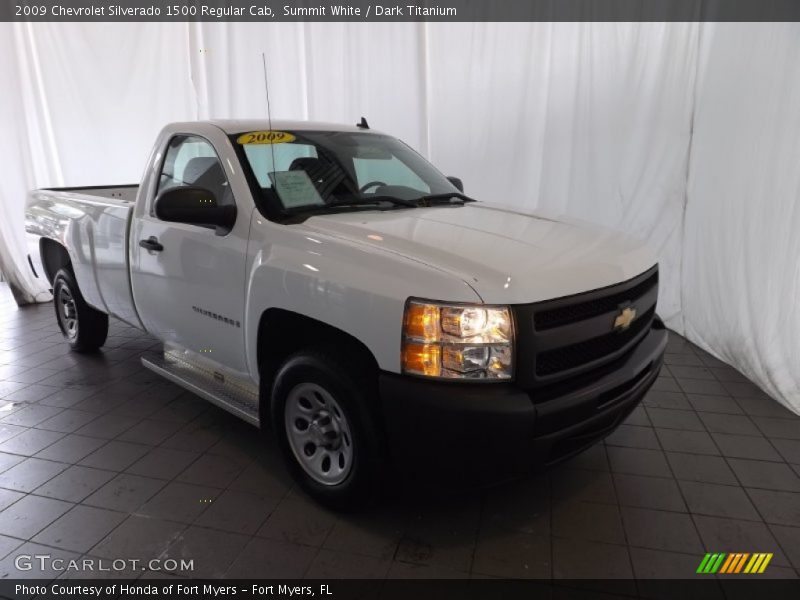Summit White / Dark Titanium 2009 Chevrolet Silverado 1500 Regular Cab