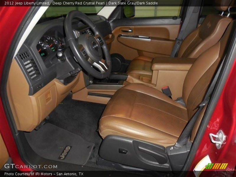 Deep Cherry Red Crystal Pearl / Dark Slate Gray/Dark Saddle 2012 Jeep Liberty Limited