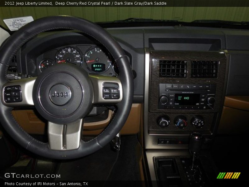 Deep Cherry Red Crystal Pearl / Dark Slate Gray/Dark Saddle 2012 Jeep Liberty Limited