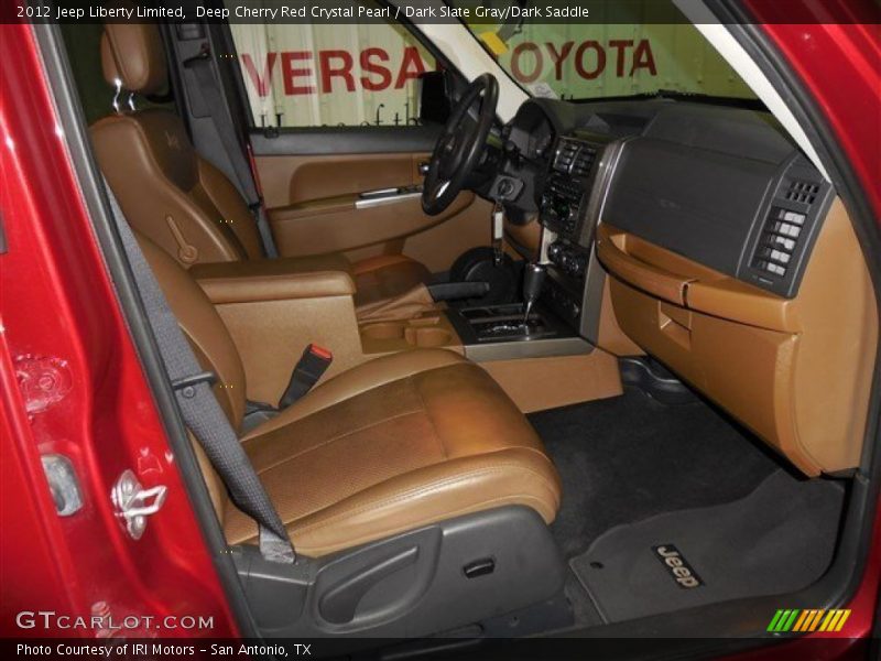 Deep Cherry Red Crystal Pearl / Dark Slate Gray/Dark Saddle 2012 Jeep Liberty Limited