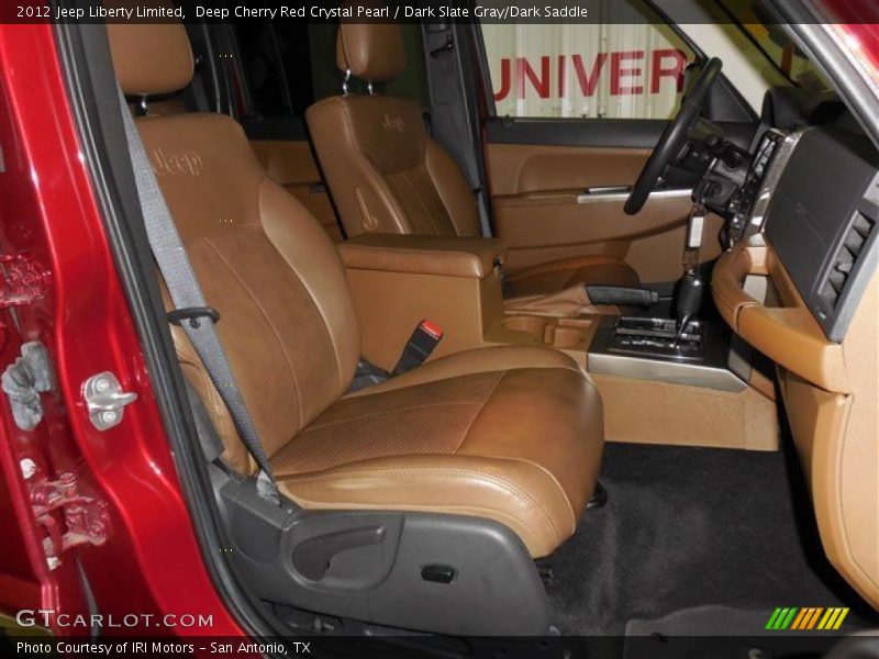Deep Cherry Red Crystal Pearl / Dark Slate Gray/Dark Saddle 2012 Jeep Liberty Limited