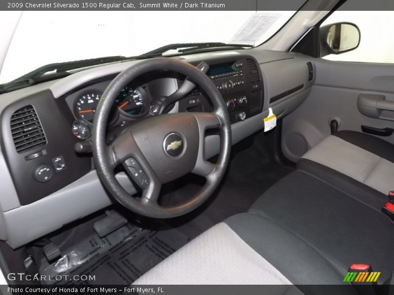 Summit White / Dark Titanium 2009 Chevrolet Silverado 1500 Regular Cab