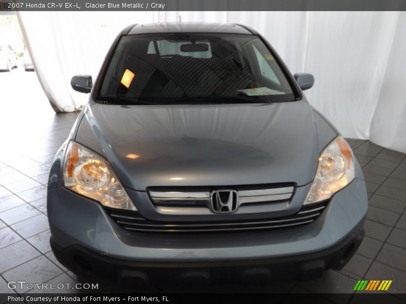 Glacier Blue Metallic / Gray 2007 Honda CR-V EX-L