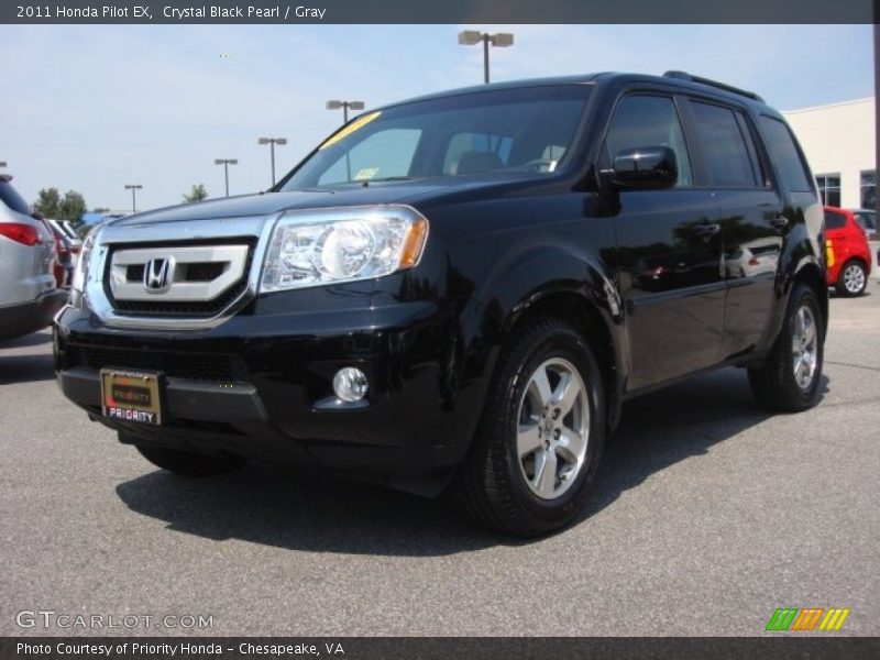 Crystal Black Pearl / Gray 2011 Honda Pilot EX