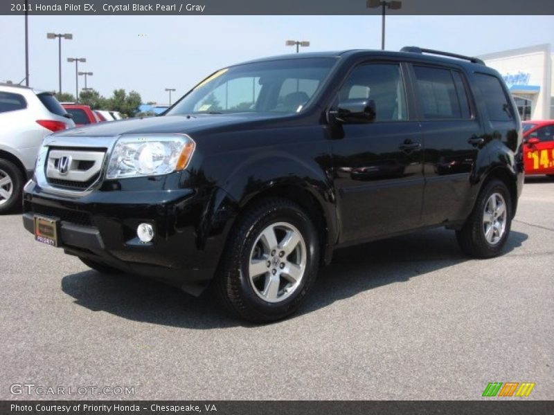 Crystal Black Pearl / Gray 2011 Honda Pilot EX