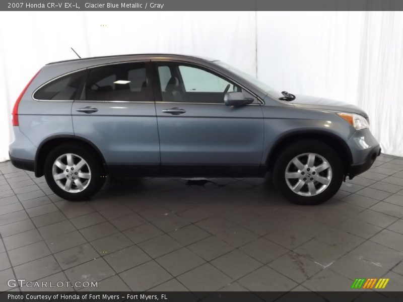 Glacier Blue Metallic / Gray 2007 Honda CR-V EX-L