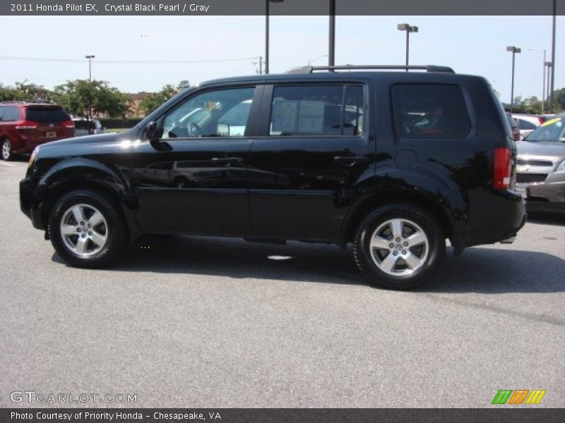 Crystal Black Pearl / Gray 2011 Honda Pilot EX