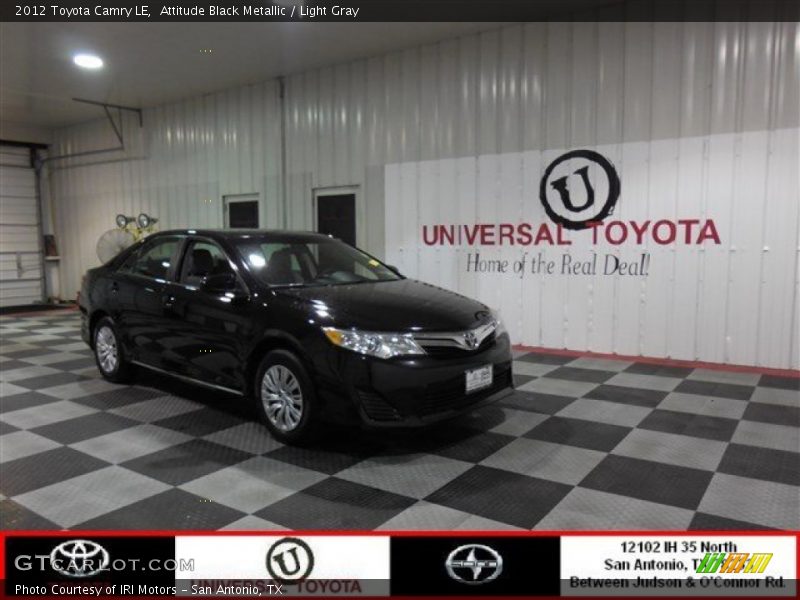 Attitude Black Metallic / Light Gray 2012 Toyota Camry LE