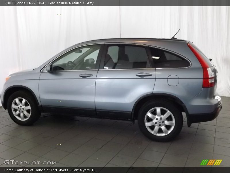 Glacier Blue Metallic / Gray 2007 Honda CR-V EX-L