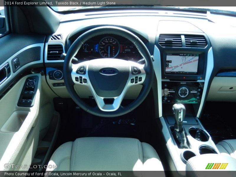 Tuxedo Black / Medium Light Stone 2014 Ford Explorer Limited