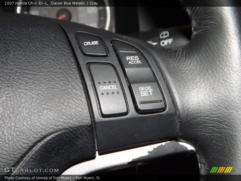 Glacier Blue Metallic / Gray 2007 Honda CR-V EX-L