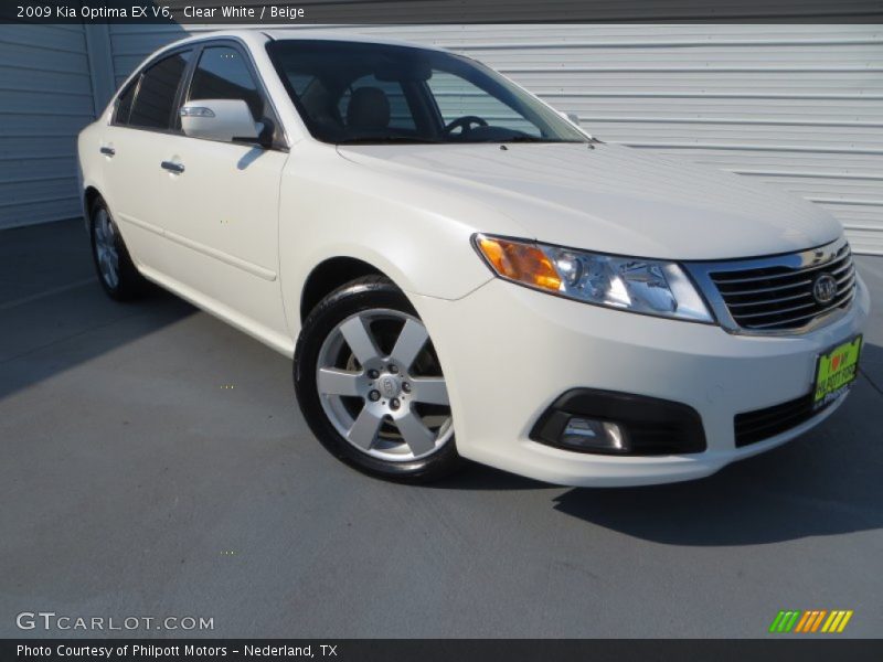 Clear White / Beige 2009 Kia Optima EX V6